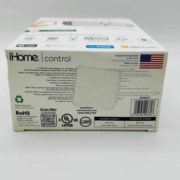 iHome Control ISP6 Wifi Smartplug Home HomeKit NEW. Sealed In Box. - Picture 6 of 7